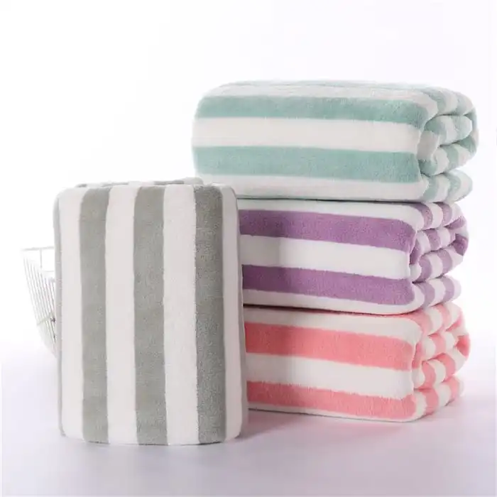 Stripe Pattern Towels And Bath Towels Two Pieces Set