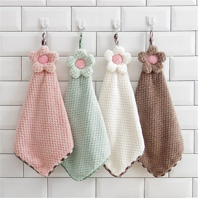Creative Cartoon Hanging Hand Towel Superfine Fiber Kitchen Decor