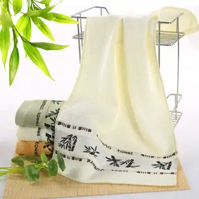 Thicken Household Bamboo Fiber Bibulous Printing Bath Towel