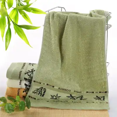 Thicken Household Bamboo Fiber Bibulous Printing Bath Towel