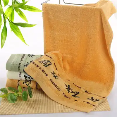 Thicken Household Bamboo Fiber Bibulous Printing Bath Towel