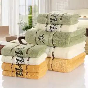 Thicken Household Bamboo Fiber Bibulous Printing Bath Towel