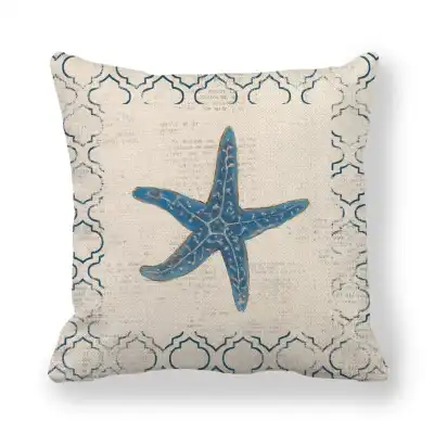 45*45cm Marine Organism Print Chemical Fiber Cushion Cover