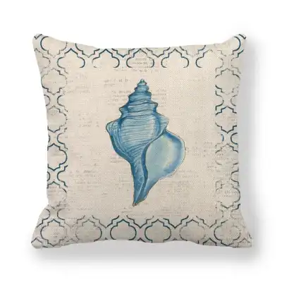 45*45cm Marine Organism Print Chemical Fiber Cushion Cover