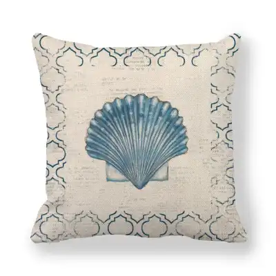 45*45cm Marine Organism Print Chemical Fiber Cushion Cover