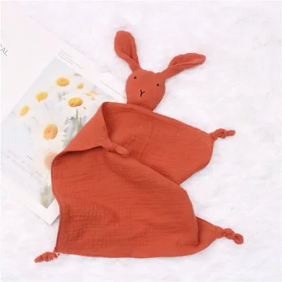 30*30cm Baby Sleeping Soothe Towel Pure Cotton Solid Color