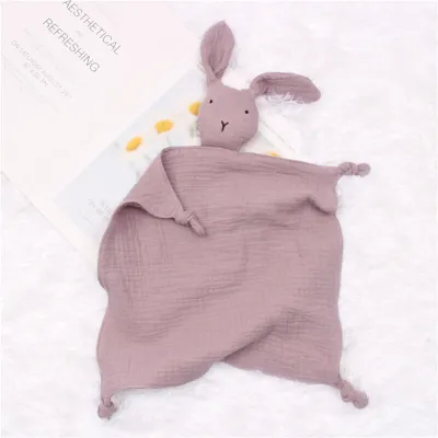 30*30cm Baby Sleeping Soothe Towel Pure Cotton Solid Color