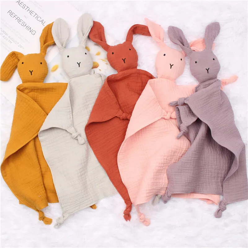 30*30cm Baby Sleeping Soothe Towel Pure Cotton Solid Color