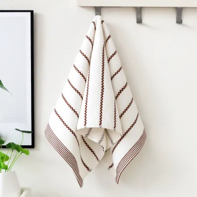 34*74cm Soft Stripe Printed Cotton Towel