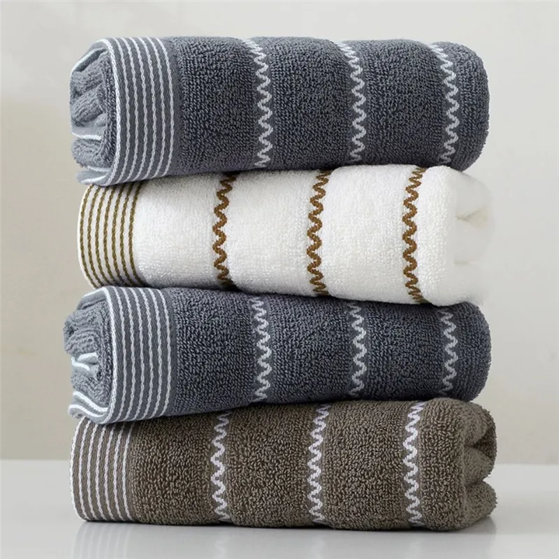 34*74cm Soft Stripe Printed Cotton Towel