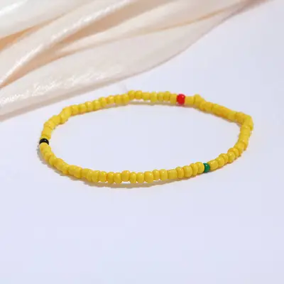 Women's Fashion Multicolor Beaded Geometric Anklet