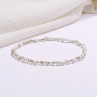 Women's Fashion Multicolor Beaded Geometric Anklet