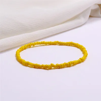 Women's Fashion Multicolor Beaded Geometric Anklet