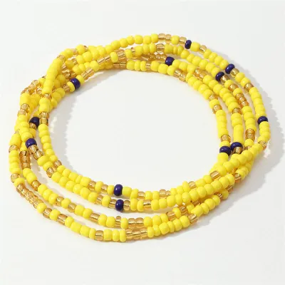 Women Bohemian Style Beaded Geometric Anklet Jewelry