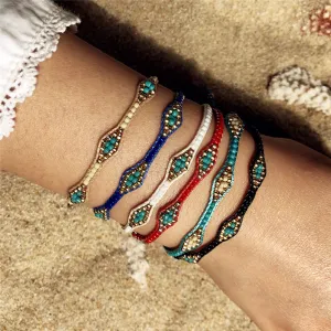Bohemian Beach Style Hand-Woven Rope Bracelet for Women