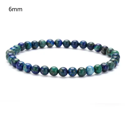Fashion Men's Volcanic Stone Lapis Lazuli Crystal Vintage Geometric Beaded Bracelet