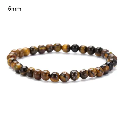 Fashion Men's Volcanic Stone Lapis Lazuli Crystal Vintage Geometric Beaded Bracelet