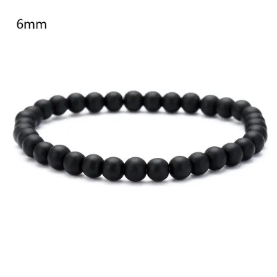 Fashion Men's Volcanic Stone Lapis Lazuli Crystal Vintage Geometric Beaded Bracelet