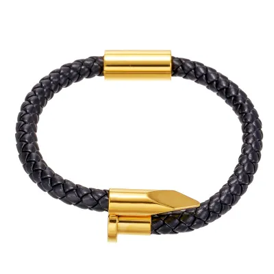 Punk Geometric Weave Titanium Steel Bracelet Unisex Simple
