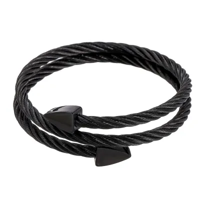 Fashion Triangle Geometric Multilayer Titanium Steel Unisex Bracelet