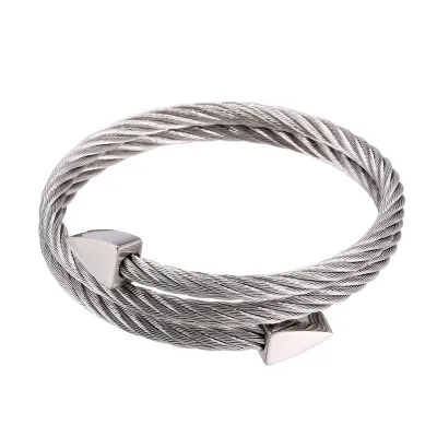 Fashion Triangle Geometric Multilayer Titanium Steel Unisex Bracelet