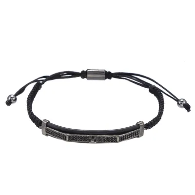 Copper Micro-Inlaid Zircon Hand-Woven Adjustable Bracelet