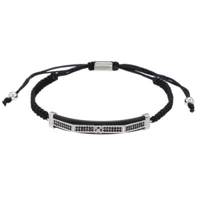 Copper Micro-Inlaid Zircon Hand-Woven Adjustable Bracelet
