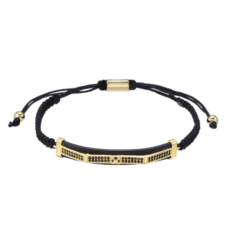 Wholesale Copper Micro-Inlaid Zircon Hand-Woven Adjustable