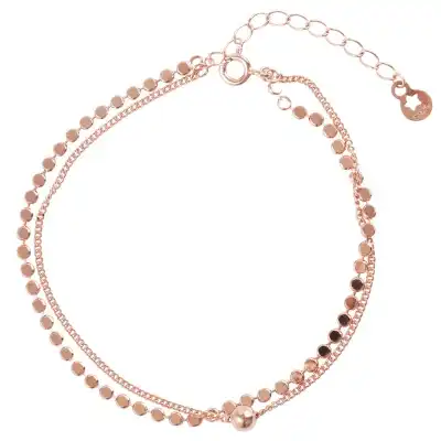 Women Minimalist Double-layer Copper Bracelet Japan Korea Style