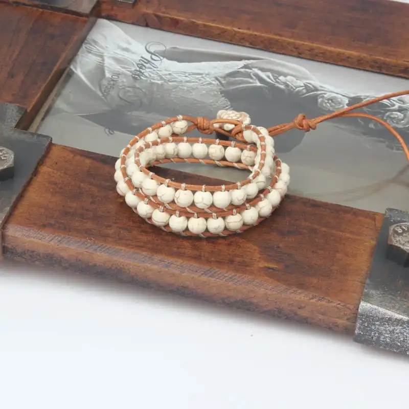 Unique Stone Decorative Double-layer Natural Stone Bracelet for Women