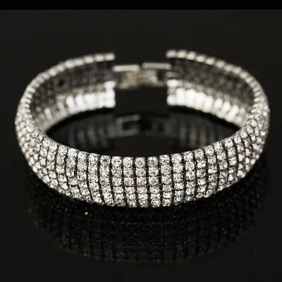 Women Fashion Rhinestone Diamond Decorative Bracelet