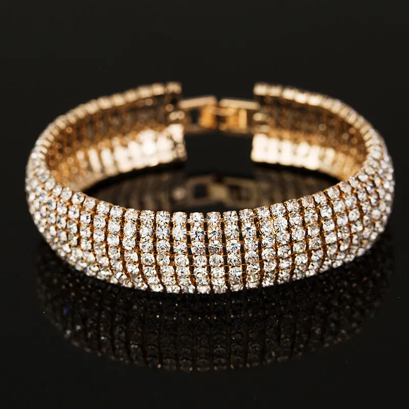 Women Fashion Rhinestone Diamond Decorative Bracelet