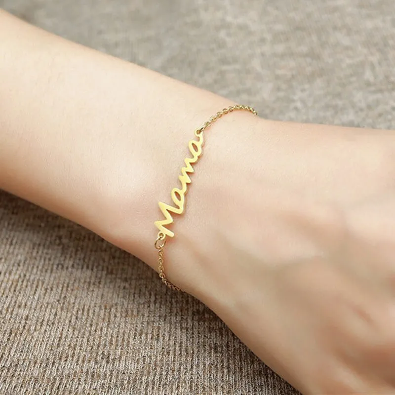Mother Day Mama English Letter Design Stainless Steel Bracelet