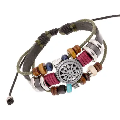 Retro Geometric Bead Decorative Bracelet Vintage Unisex