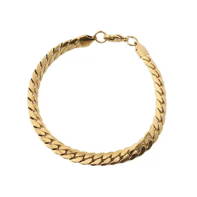 Simple Thick Chain Design Bracelet For Men Stainless Steel