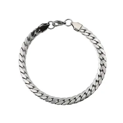 Simple Thick Chain Design Bracelet For Men Stainless Steel