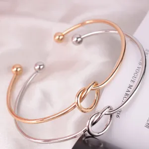 Women Fashion Cross Design Geometric Metal Bangles