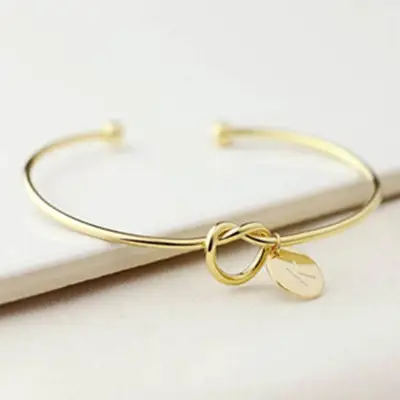 Minimalist 26 Alphabet Letter Pendant Design Bracelet