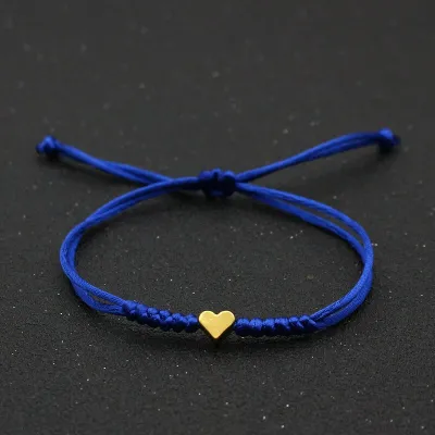 Simple Heart Shape Decorate Adjustable Knit Bracelet