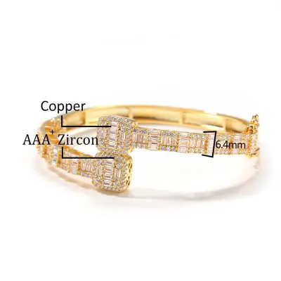 Hip Hop Style Zircon Geometric Unisex Bracelet