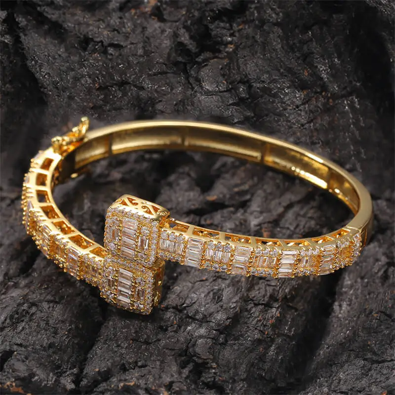 Hip Hop Style Zircon Geometric Unisex Bracelet