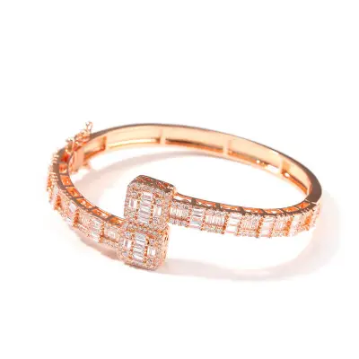 Hip Hop Style Zircon Geometric Unisex Bracelet