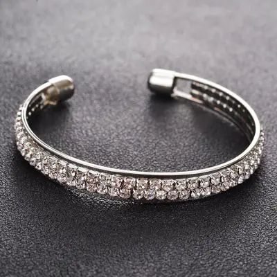 Women Fashion Rhinestone Decorative Adjustable Bracelet
