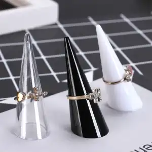 Unique 3D Tapered Plastic Ring Display Rack Holder