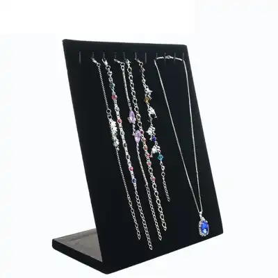 Simple Necklace Solid Color Display Rack