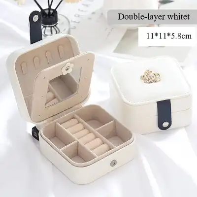 Unique Crown Shape Decorative Portable Jewelry Storage Box With Upgrade Magnetic Buckle