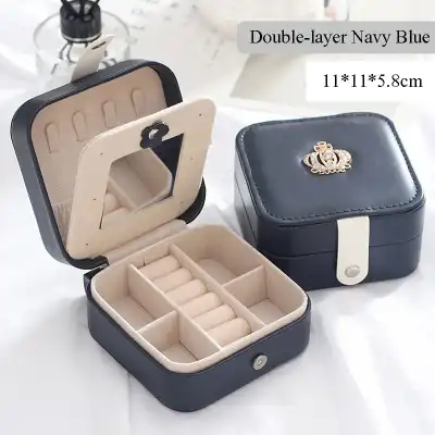 Unique Crown Shape Decorative Portable Jewelry Storage Box With Upgrade Magnetic Buckle