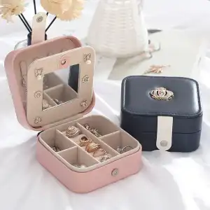 Unique Crown Shape Decorative Portable Jewelry Storage Box With Upgrade Magnetic Buckle