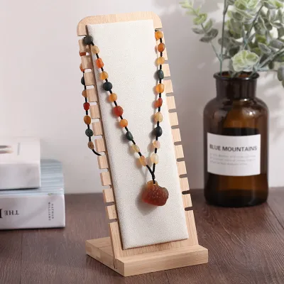 Removable L Shaped Design Bamboo Jewelry Display Tray