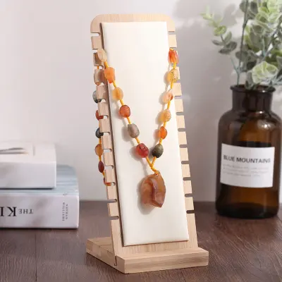 Removable L Shaped Design Bamboo Jewelry Display Tray